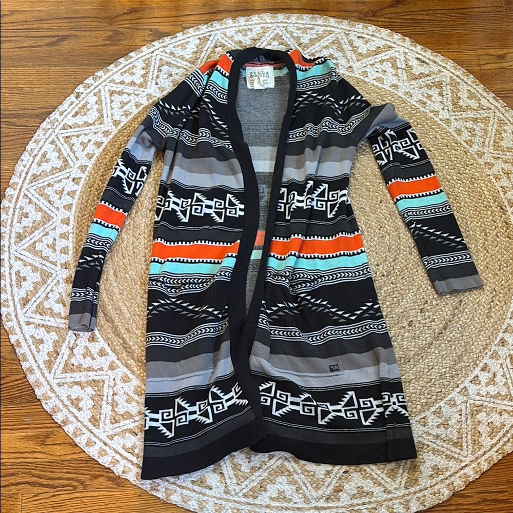 Billabong Patterned Black and Gray Women's Sweater